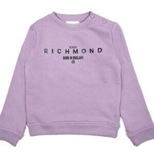 John Richmond Kids Logo-Printed Crew Neck Sweatershirt LILAC